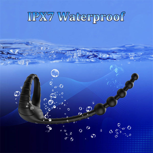3IN1 Silicone Penis Ring with 10 Vibration Remote Control