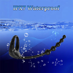3IN1 Silicone Penis Ring with 10 Vibration Remote Control