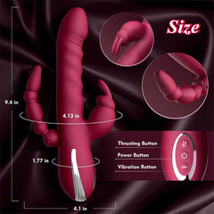 3 in 1 Thrusting Dildo Rabbit Vibrator