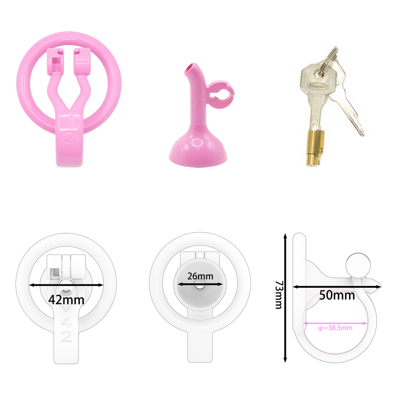 2.0 Upgrade Inverted Male Chastity Cage with Optimized Extended Urethral Tube – Ergonomic Stealth Design