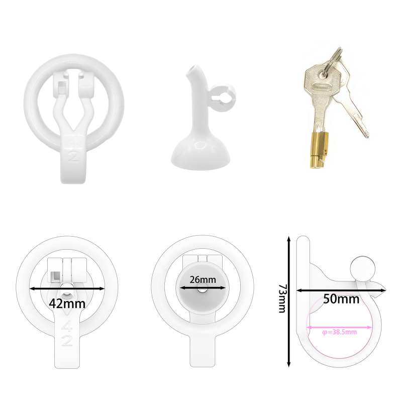 2.0 Upgrade Inverted Male Chastity Cage with Optimized Extended Urethral Tube – Ergonomic Stealth Design