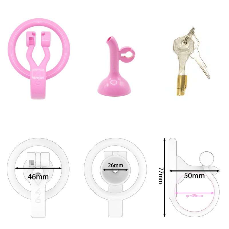 2.0 Upgrade Inverted Male Chastity Cage with Optimized Extended Urethral Tube – Ergonomic Stealth Design