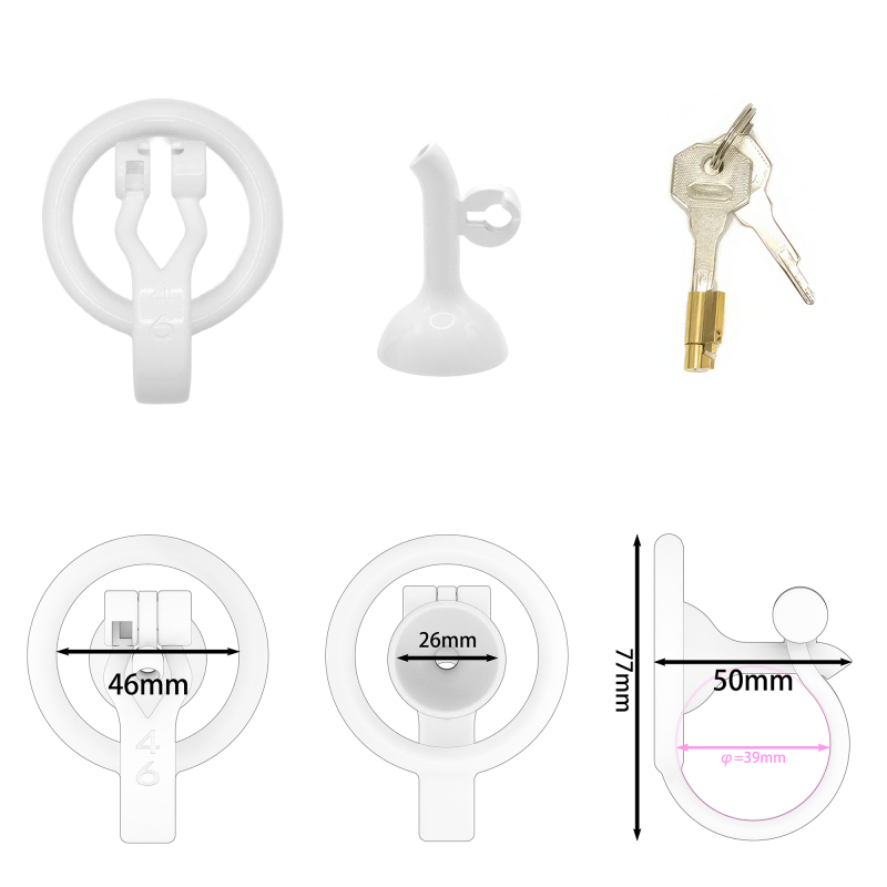 2.0 Upgrade Inverted Male Chastity Cage with Optimized Extended Urethral Tube – Ergonomic Stealth Design