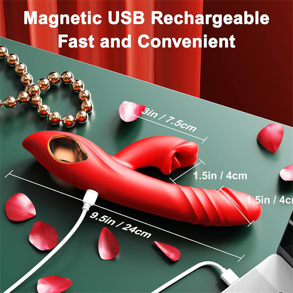 4IN1 G Spot Big Mouth Biting Rabbit Vibrator