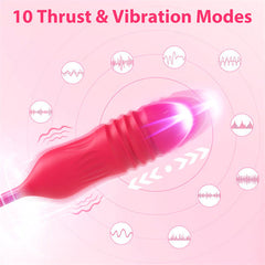4IN1 Rose Sex Stimulator Vibrator Maria Red