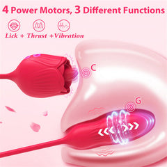4IN1 Rose Sex Stimulator Vibrator Maria Red