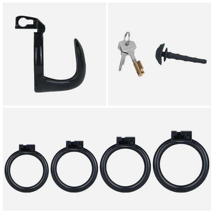 Semi-Open ABS Resin Chastity Cage with Catheter Option – LK-069