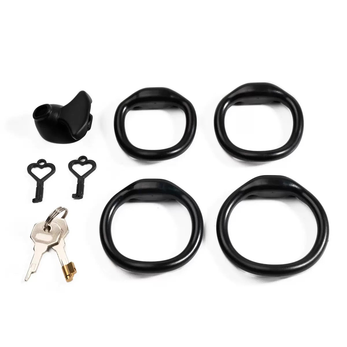Mini Sissy Resin Chastity Cage, 31.88 mm with 4 Rings