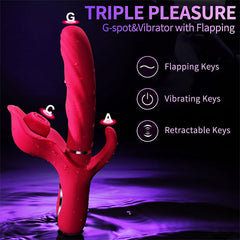 4 in 1 Thrusting and Flapping G-spot Rabbit Vibrator