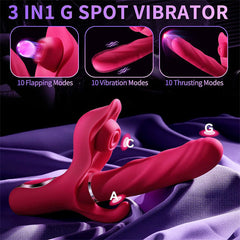 4 in 1 Thrusting and Flapping G-spot Rabbit Vibrator