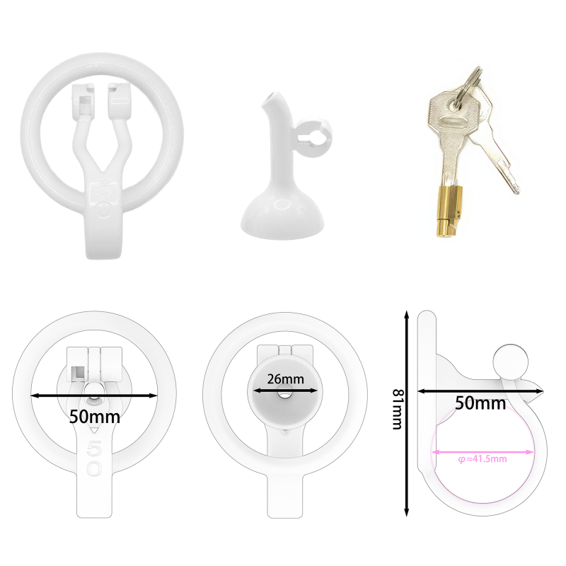 2.0 Upgrade Inverted Male Chastity Cage with Optimized Extended Urethral Tube – Ergonomic Stealth Design