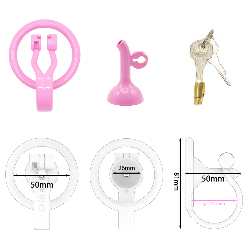 2.0 Upgrade Inverted Male Chastity Cage with Optimized Extended Urethral Tube – Ergonomic Stealth Design