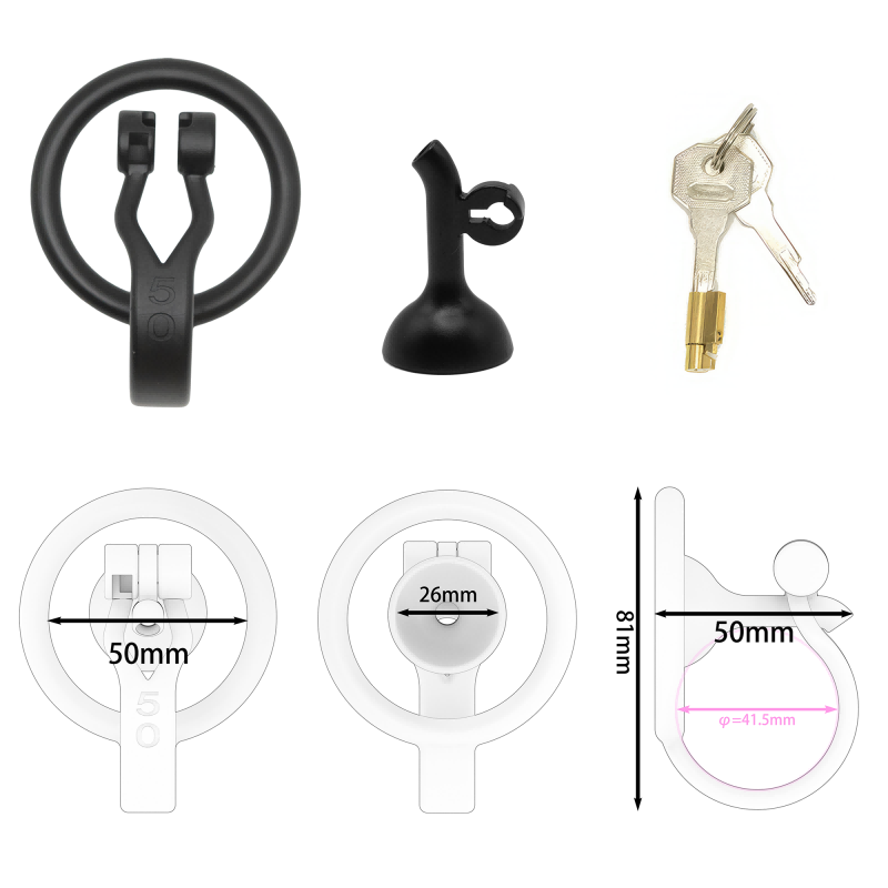 2.0 Upgrade Inverted Male Chastity Cage with Optimized Extended Urethral Tube – Ergonomic Stealth Design