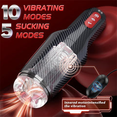 5 Sucking & 10 Vibrating Heating Male Stroker