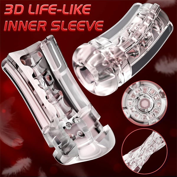5 Sucking & 10 Vibrating Heating Male Stroker