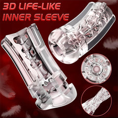 5 Sucking & 10 Vibrating Heating Male Stroker