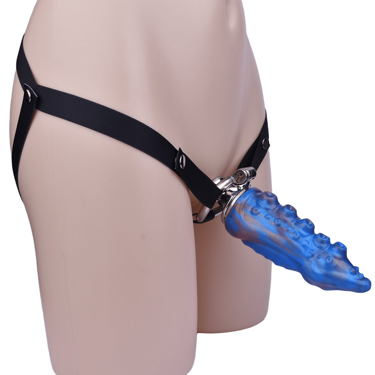 Enclosed Inverted Stainless Steel Chastity Cage – 33 × 45mm