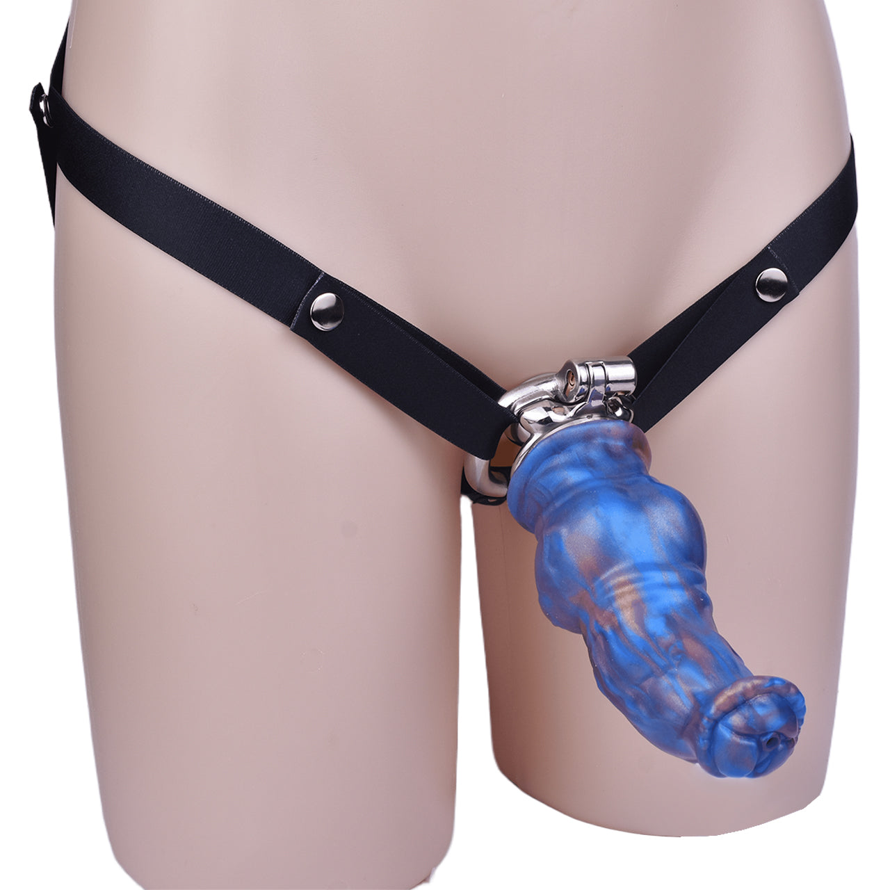 Enclosed Inverted Stainless Steel Chastity Cage – 33 × 45mm