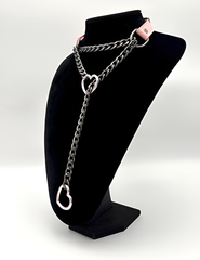 LoveChains™ - Heart Slip Chain Leather Choker Collar