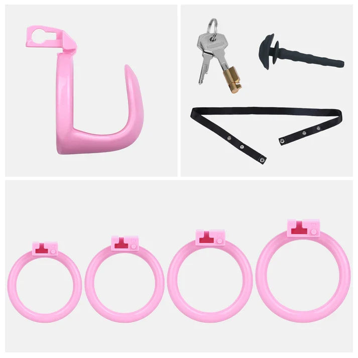 Semi-Open ABS Resin Chastity Cage with Catheter Option – LK-069