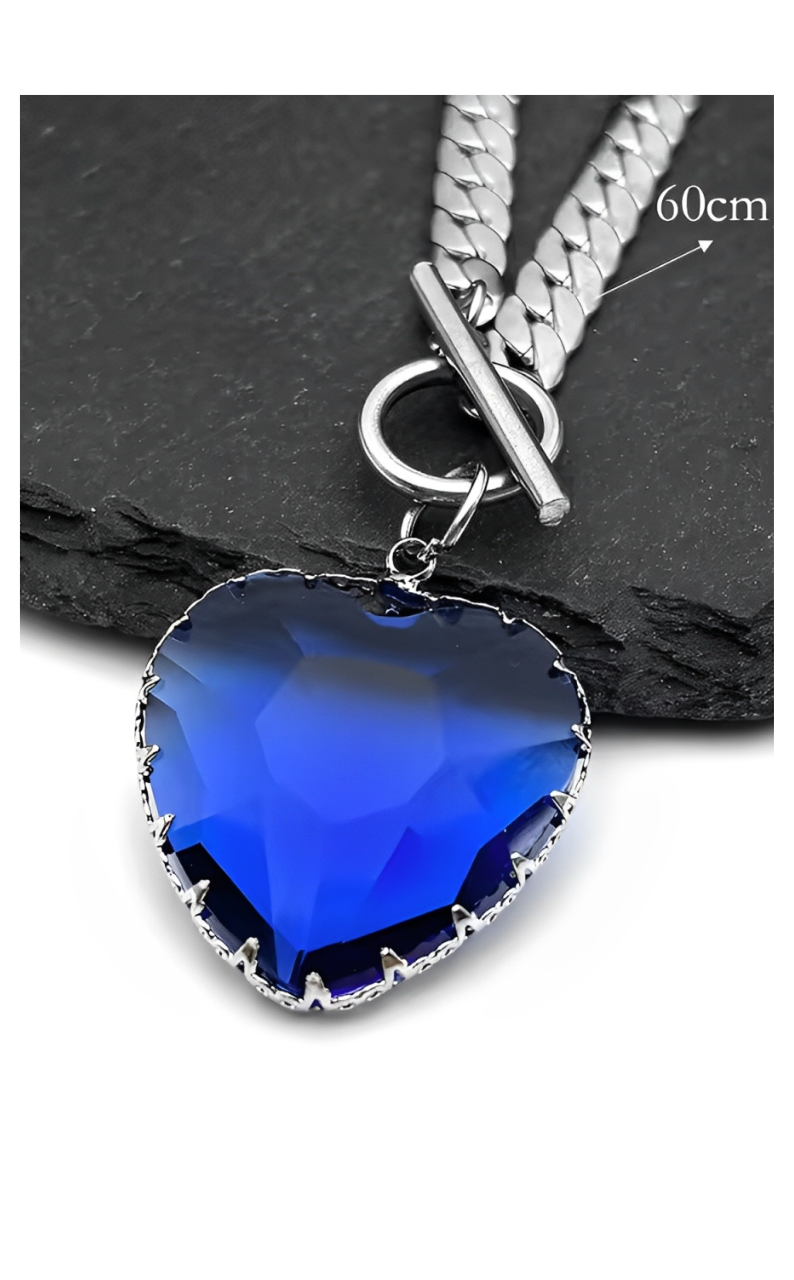 LoveChains™ - Heart Glass Pendant Choker