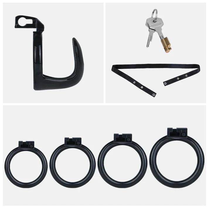 Semi-Open ABS Resin Chastity Cage with Catheter Option – LK-069