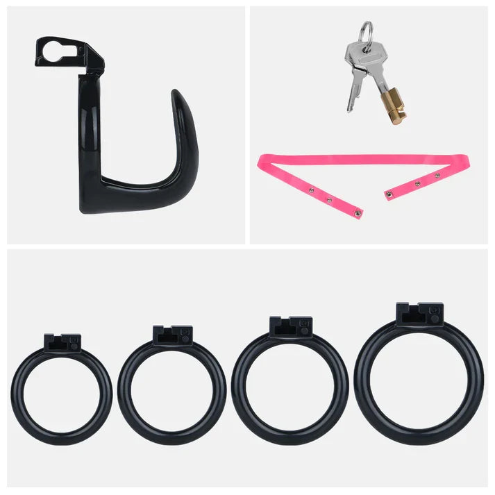 Semi-Open ABS Resin Chastity Cage with Catheter Option – LK-069