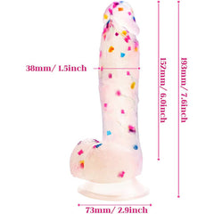 7.6 Inch Colorful Realistic Dildos