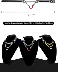 LoveChains™ - Swivel Clasp Leather Choker Collar