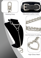 LoveChains™ - Swivel Clasp Leather Choker Collar