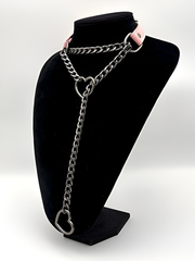 LoveChains™ - Heart Slip Chain Leather Choker Collar