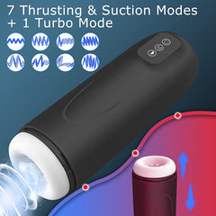 7 Modes Telescopic & Suction Stroker