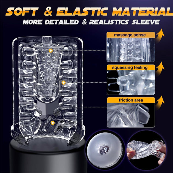 7 Rotating & Thrusting & Vibrating & Licking Male Stroker