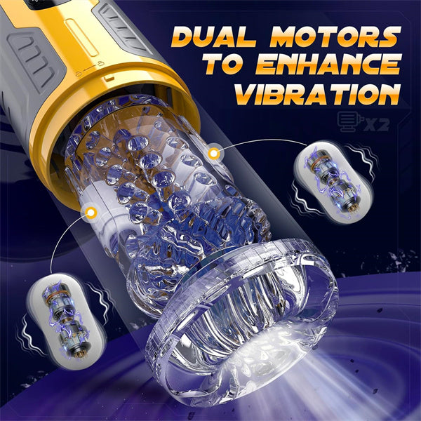 7 Rotating & Thrusting & Vibrating & Licking Male Stroker