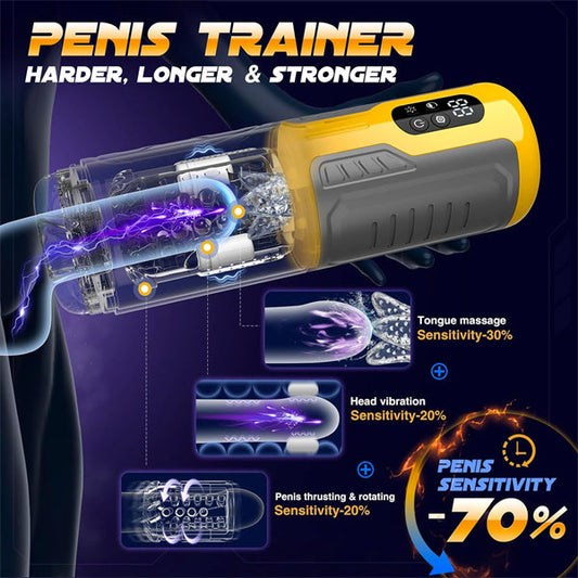 7 Rotating & Thrusting & Vibrating & Licking Male Stroker