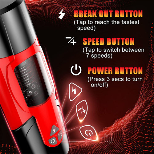 Rotating & Thrusting Automatic Masturbator DARK KNIGHT