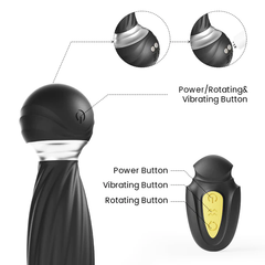 7 Vibrating & 7 Head Rotating Remote Prostate Anal Butt Plug