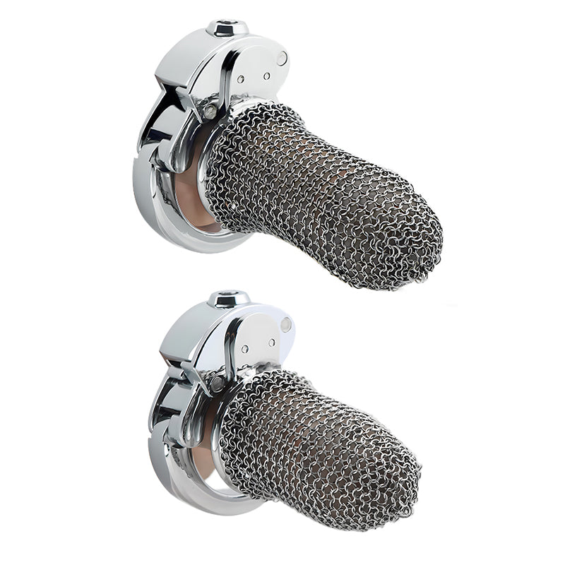 Breathable Chainmail Chastity Cage – 42–137mm Lengths