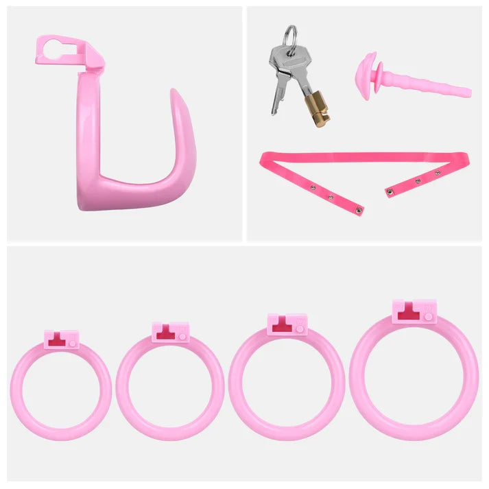 Semi-Open ABS Resin Chastity Cage with Catheter Option – LK-069
