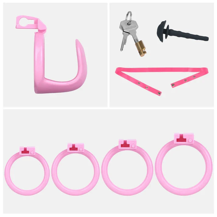 Semi-Open ABS Resin Chastity Cage with Catheter Option – LK-069
