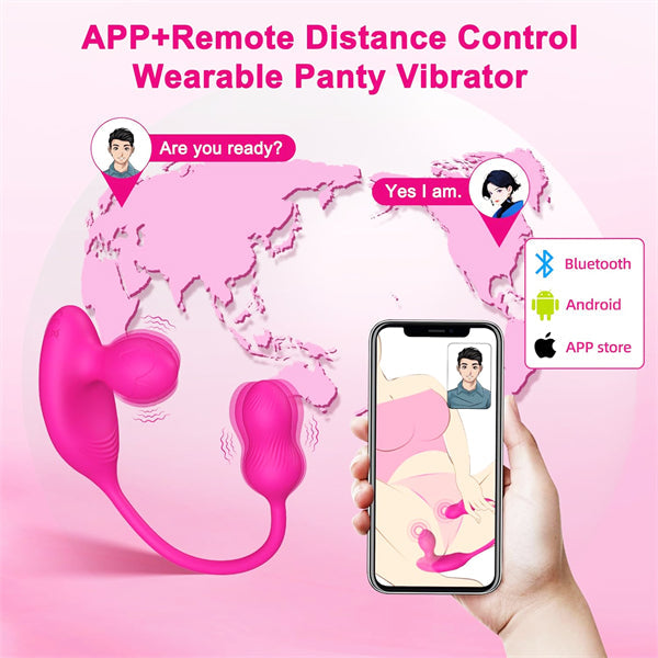 10 Vibrations App Cellphone Wearable Vibrator with Remote