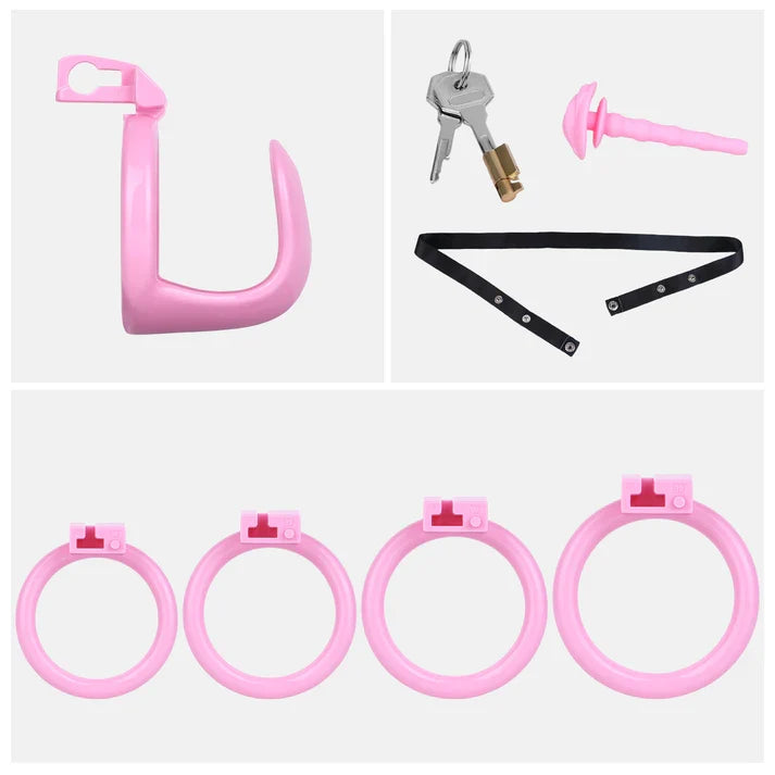 Semi-Open ABS Resin Chastity Cage with Catheter Option – LK-069