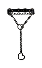 LoveChains™ - Heart Slip Chain Leather Choker Collar