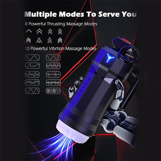 8 Thrusting 10 Vibration Heating Masturbator