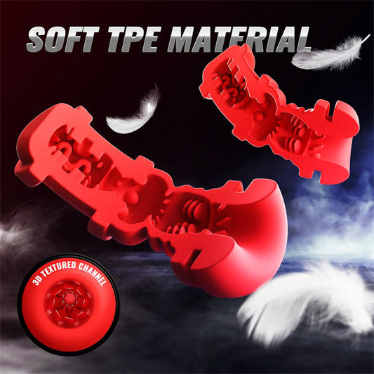8 Vibrating & 8 Thrusting & LCD Display Male Stroker
