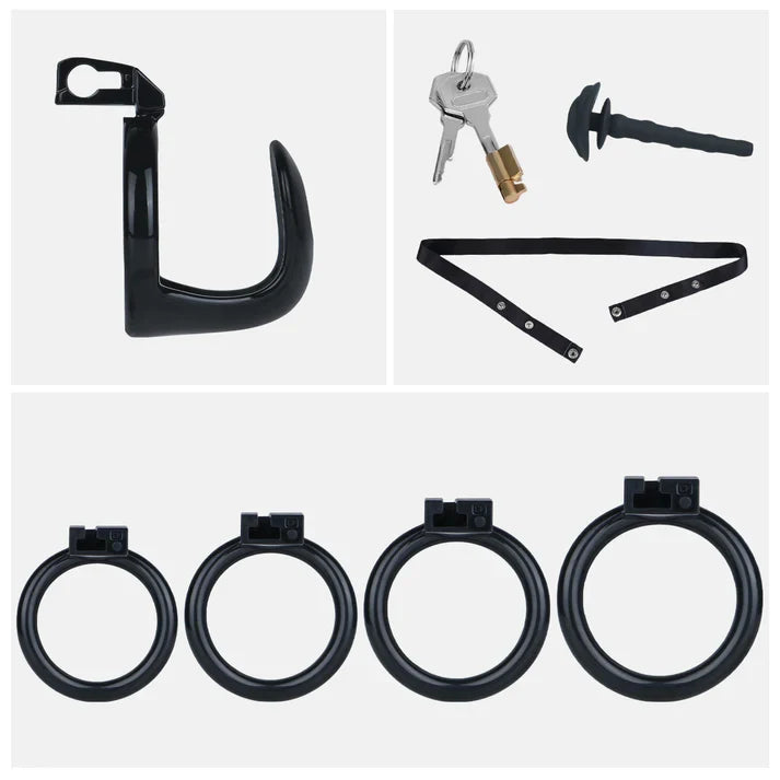 Semi-Open ABS Resin Chastity Cage with Catheter Option – LK-069