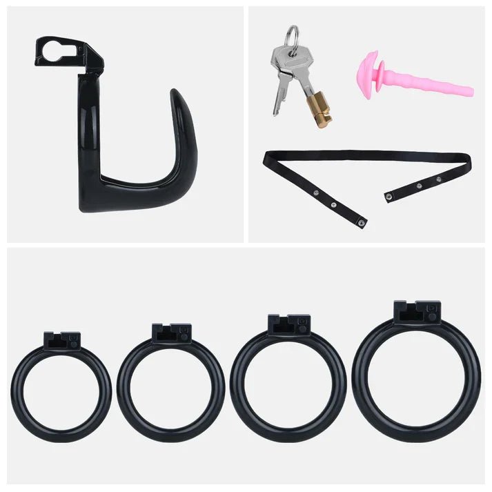 Semi-Open ABS Resin Chastity Cage with Catheter Option – LK-069