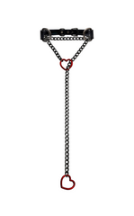 LoveChains™ - Heart Slip Chain Leather Choker Collar