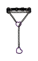 LoveChains™ - Heart Slip Chain Leather Choker Collar