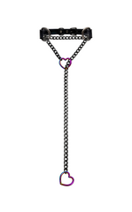LoveChains™ - Heart Slip Chain Leather Choker Collar